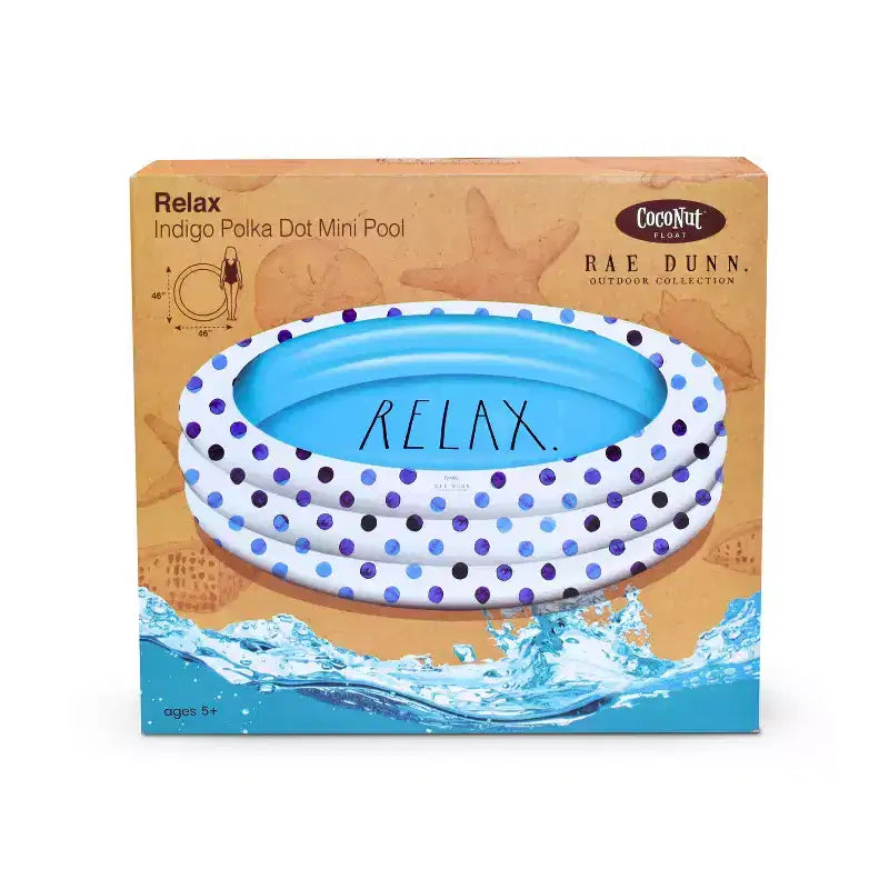 Mini/Pataugeoire CocoNut Outdoor Rae Dunn 54 - Motif à pois indigo