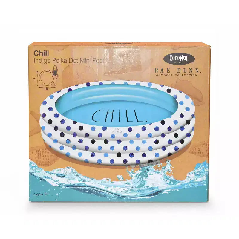 Mini/Pataugeoire CocoNut Outdoor Rae Dunn 54 - Motif à pois indigo