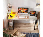 Bureau de jeu LED Bestier 52 pouces avec 4 étagères et un sac de rangement