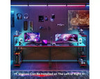 Bureau de jeu LED Bestier 52 pouces avec 4 étagères et un sac de rangement