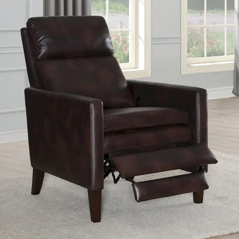 Fauteuil inclinable à pousser en similicuir