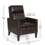 Fauteuil inclinable à pousser en similicuir