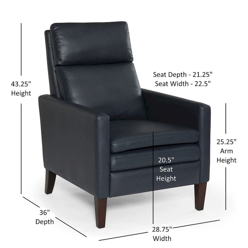 Fauteuil inclinable à pousser en similicuir