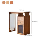 Tables de bar de rangement en bois brun de forme libre pour salon