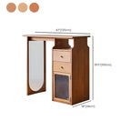 Tables de bar de rangement en bois brun de forme libre pour salon