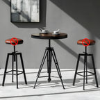 Tables de bar réglables en bois et métal brun de style industriel