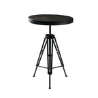 Tables de bar réglables en bois et métal brun de style industriel