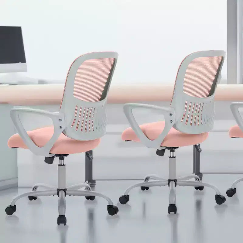 Chaise de bureau et de jeu ergonomique JIONJOY Modern avec support lombaire en maille et accoudoirs non réglables