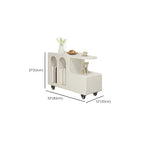 Table d'appoint mobile rectangulaire en bois blanc, de forme libre