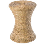 Table d'appoint décorative ronde en osier, forme de sablier, table basse d'appoint
