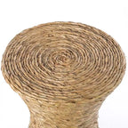Table d'appoint décorative ronde en osier, forme de sablier, table basse d'appoint