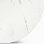 Table d'appoint ronde à 2 niveaux avec plateau en faux marbre pour salon