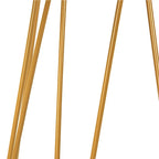 Table d'appoint ronde à 2 niveaux avec plateau en faux marbre pour salon