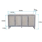 Meuble d'appoint 4 portes Meuble en bois Buffet de rangement