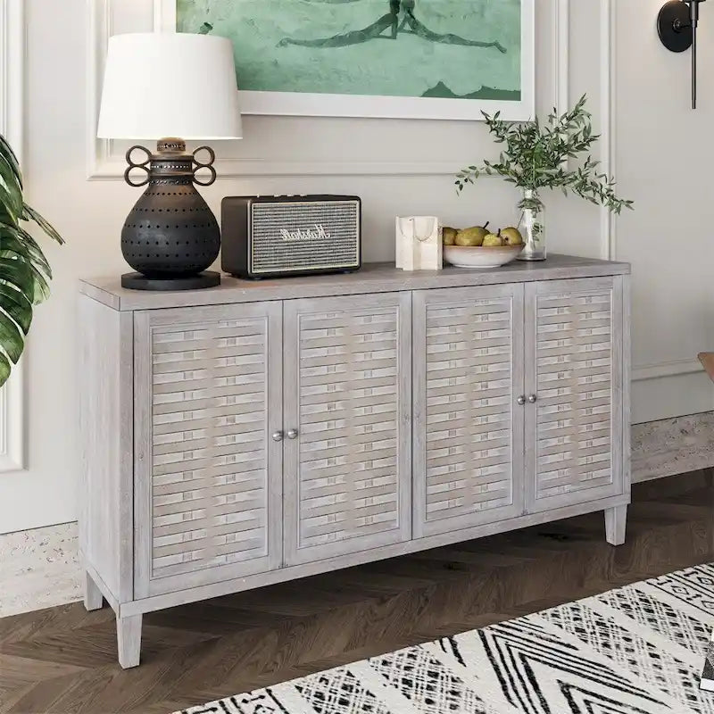 Meuble d'appoint 4 portes Meuble en bois Buffet de rangement