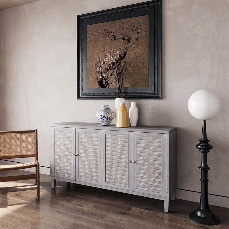 Meuble d'appoint 4 portes Meuble en bois Buffet de rangement