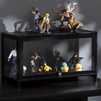 Élégante vitrine en bambou noir transparent