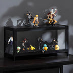 Élégante vitrine en bambou noir transparent