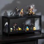 Élégante vitrine en bambou noir transparent
