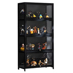 Élégante vitrine en bambou noir transparent