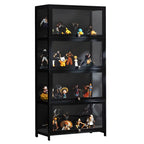 Élégante vitrine en bambou noir transparent
