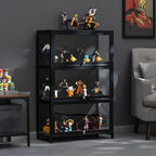 Élégante vitrine en bambou noir transparent