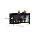 Élégante vitrine en bambou noir transparent