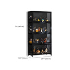 Élégante vitrine en bambou noir transparent