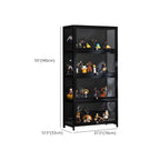 Élégante vitrine en bambou noir transparent