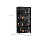 Élégante vitrine en bambou noir transparent