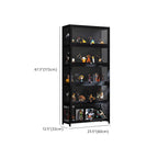 Élégante vitrine en bambou noir transparent