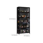 Élégante vitrine en bambou noir transparent