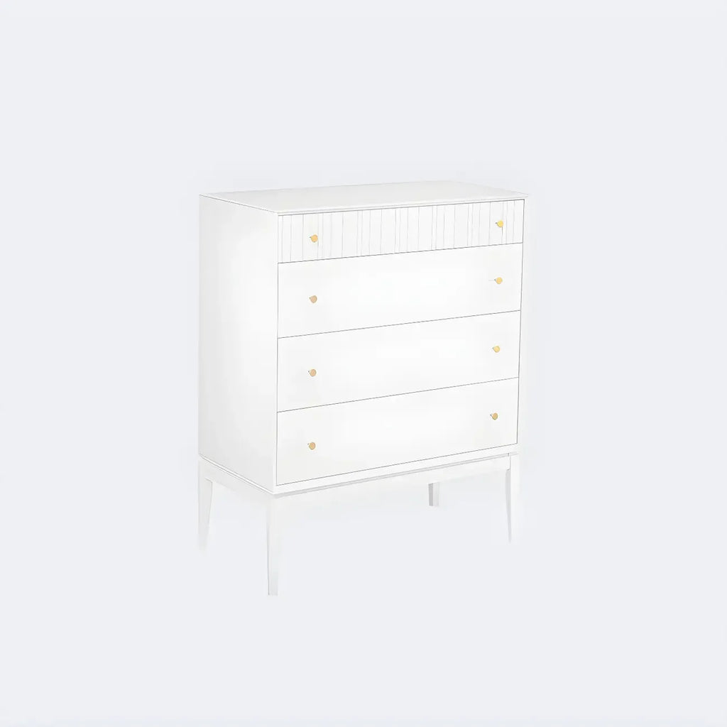 Commode classique en bois noir avec tiroirs pour chambre à coucher