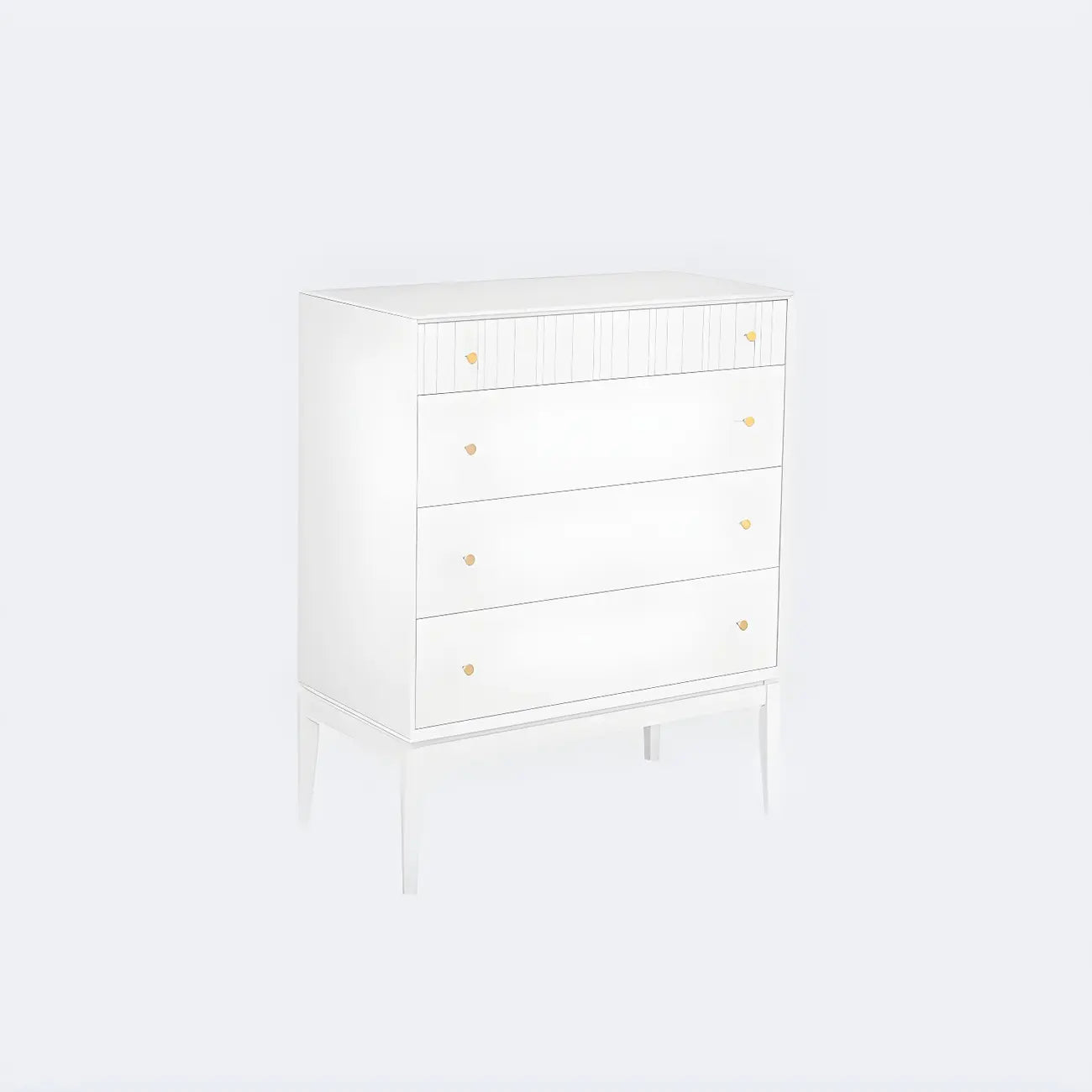 Commode classique en bois noir avec tiroirs pour chambre à coucher