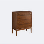 Commode classique en bois noir avec tiroirs pour chambre à coucher