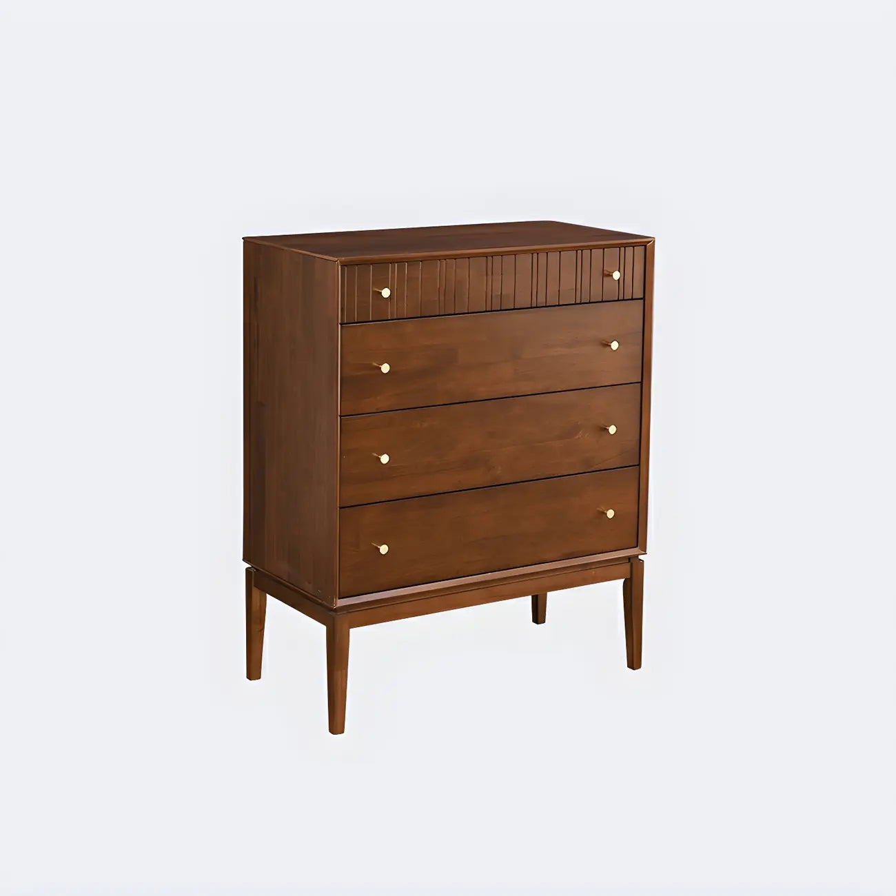 Commode classique en bois noir avec tiroirs pour chambre à coucher
