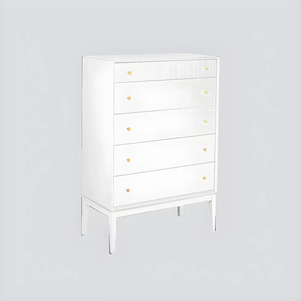 Commode classique en bois noir avec tiroirs pour chambre à coucher