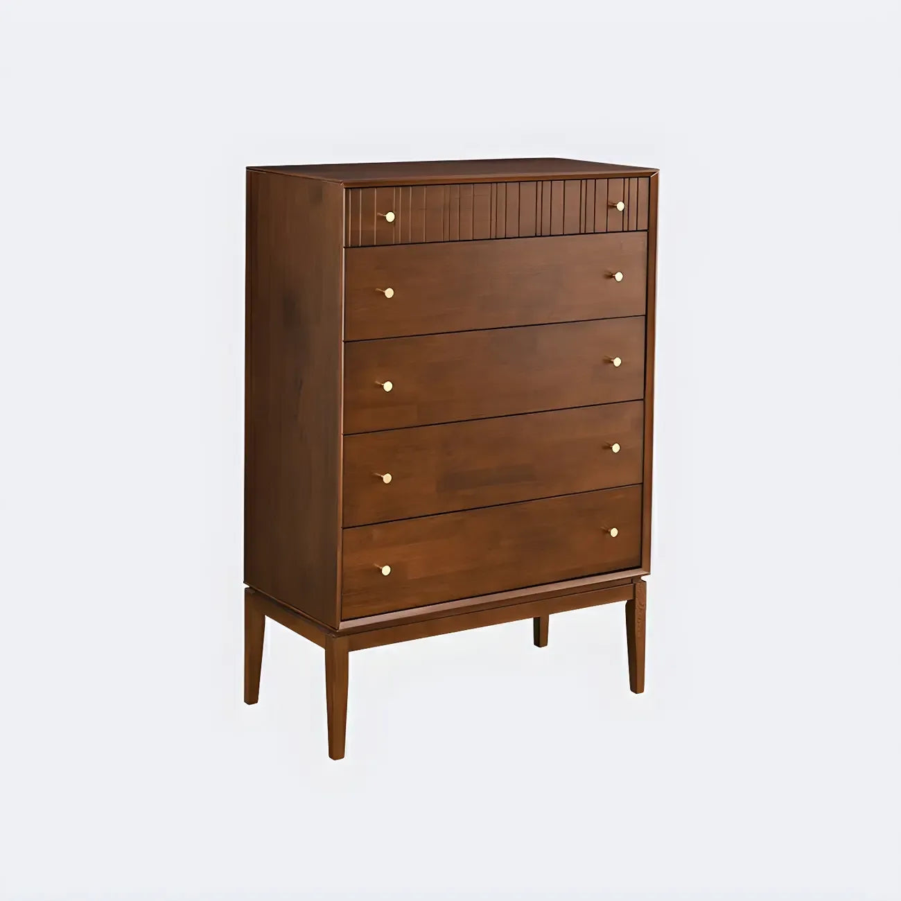 Commode classique en bois noir avec tiroirs pour chambre à coucher