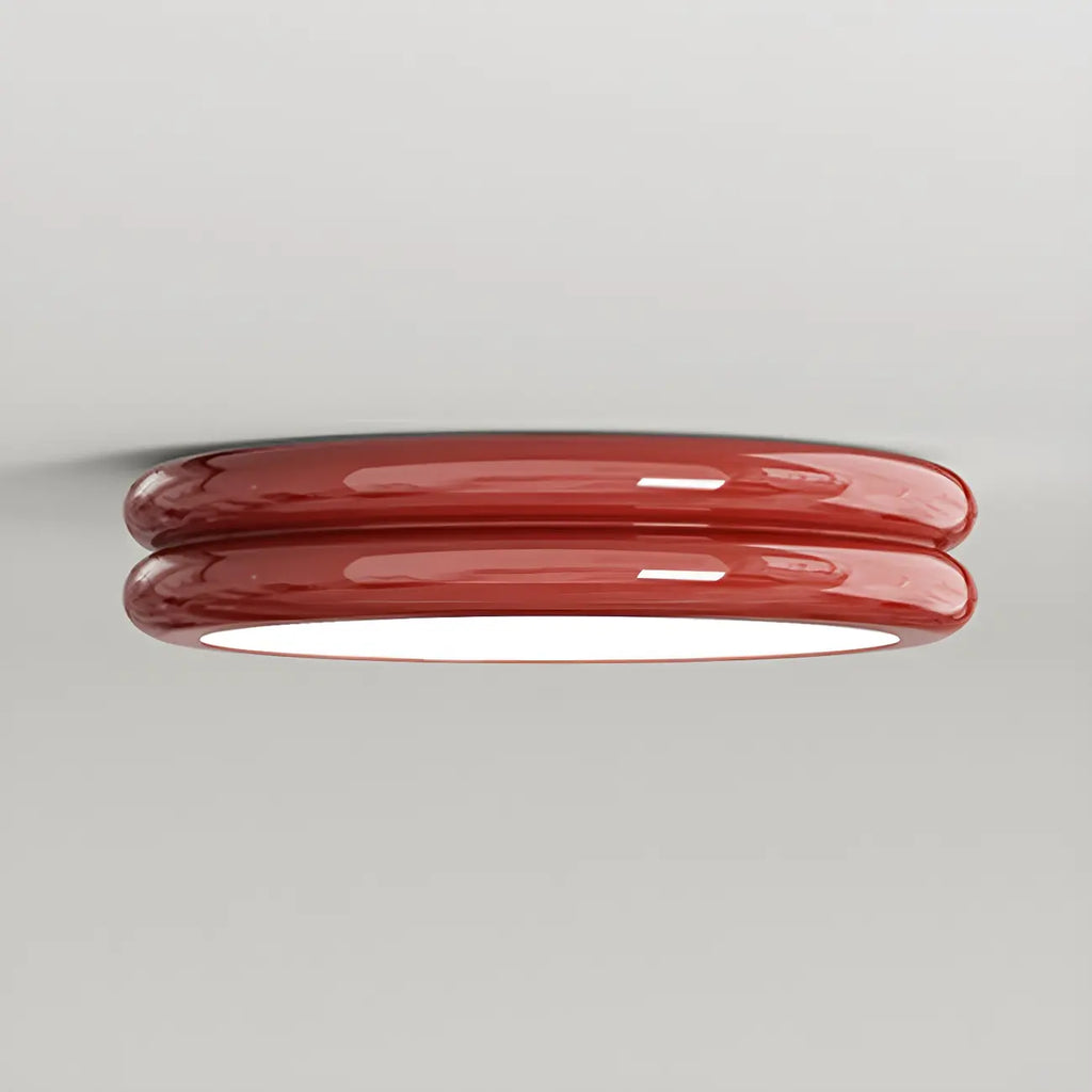 Plafonnier LED moderne à double cercle et à intensité variable