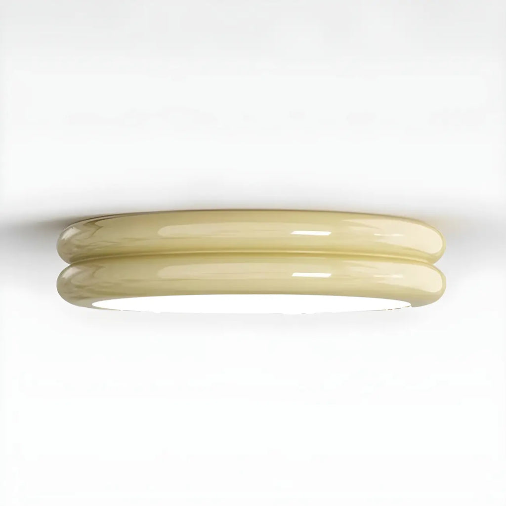 Plafonnier LED moderne à double cercle et à intensité variable