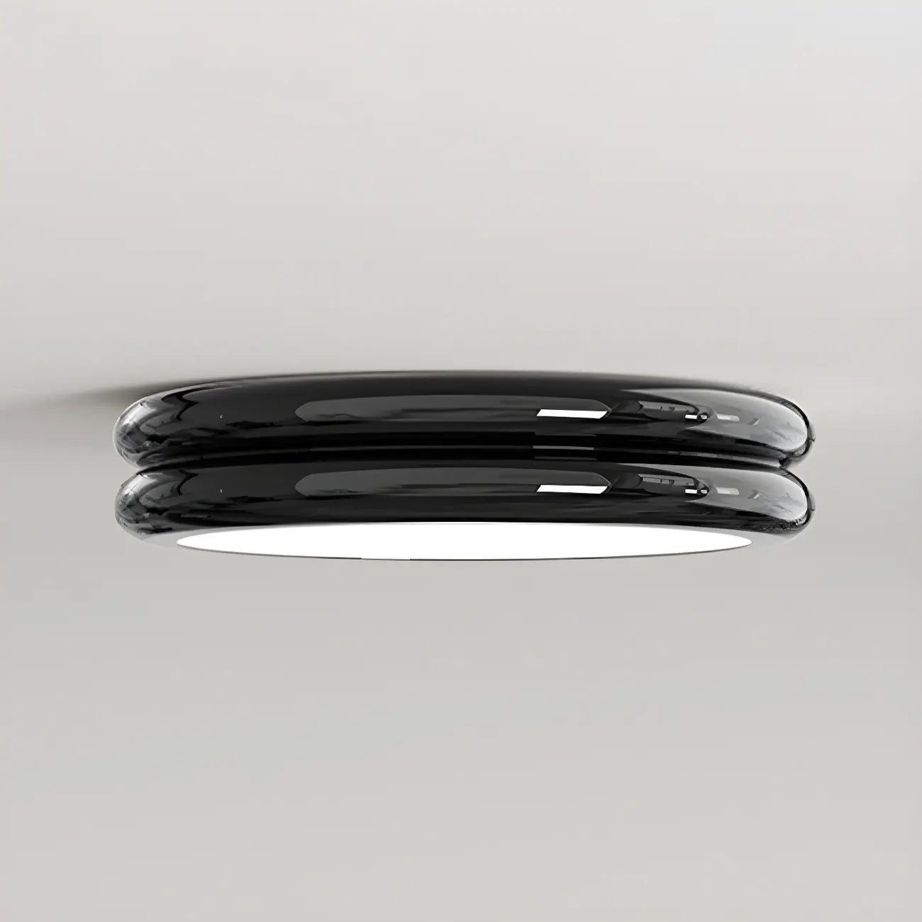 Plafonnier LED moderne à double cercle et à intensité variable