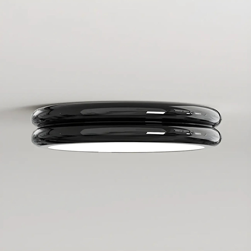 Plafonnier LED moderne à double cercle et à intensité variable