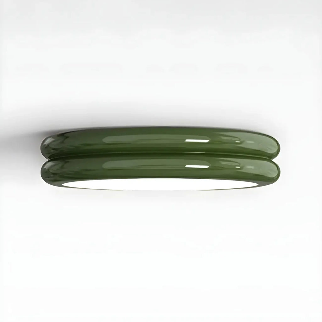 Plafonnier LED moderne à double cercle et à intensité variable