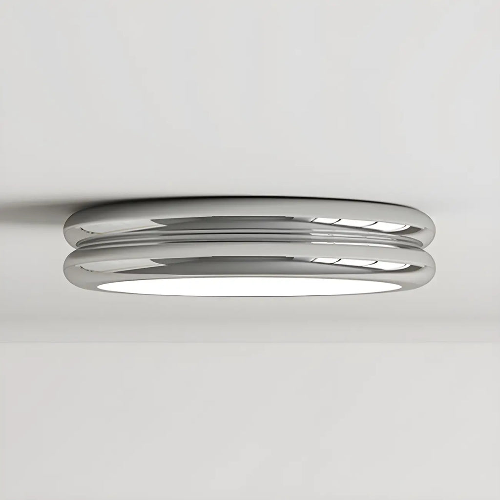 Plafonnier LED moderne à double cercle et à intensité variable