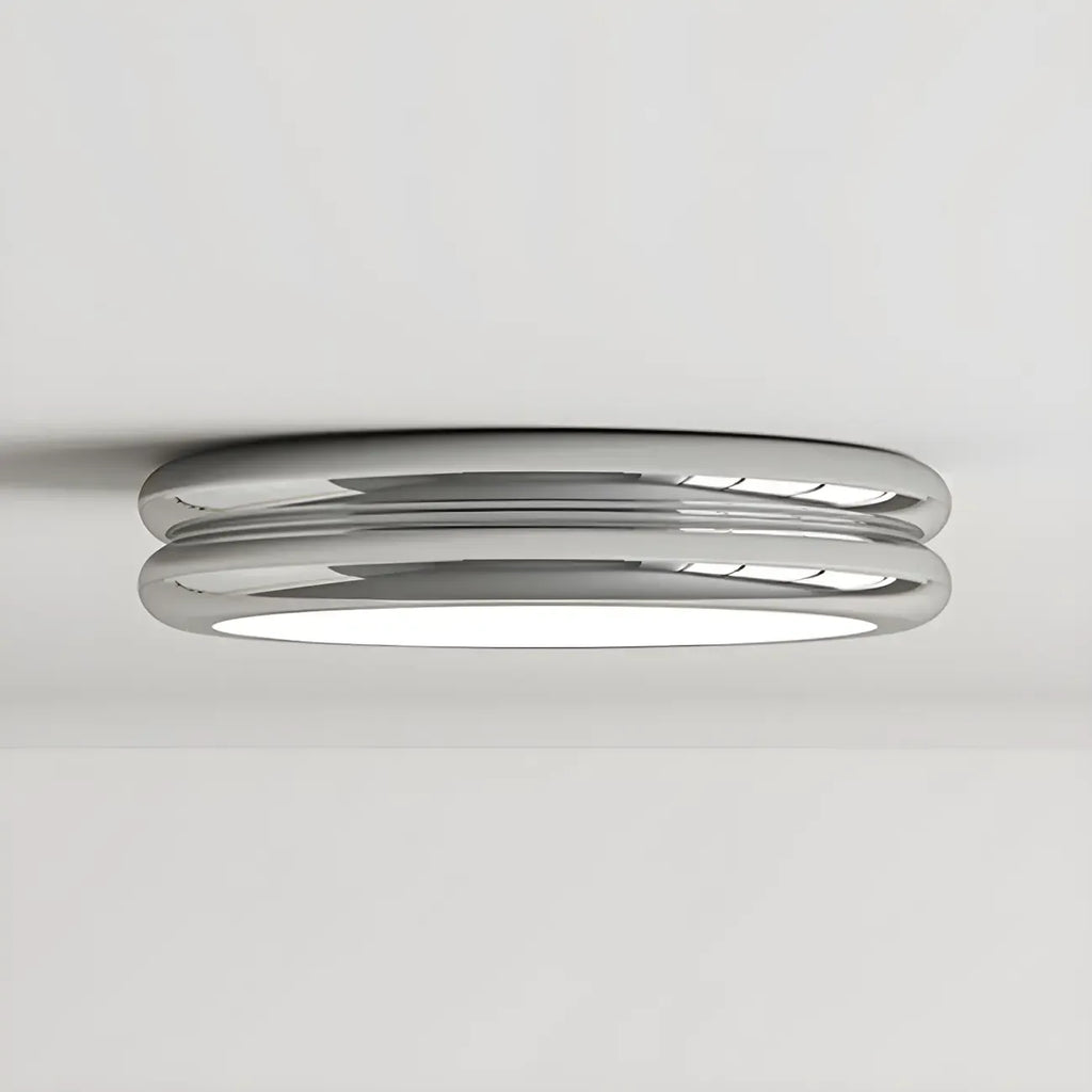 Plafonnier LED moderne à double cercle et à intensité variable