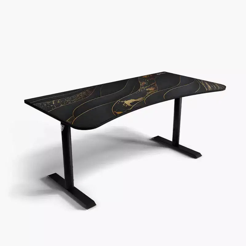 Tappetino per Mouse Lavabile da Gaming e Ufficio Curvo Ultrawide Arozzi Special Edition e 3 Fori Personalizzati per Supporti Monitor con Gestione Cavi