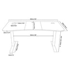 Bureau de jeu et de bureau incurvé ultra-large Arozzi Arena avec tapis de souris lavable et 3 découpes personnalisées pour support d'écran avec gestion des câbles