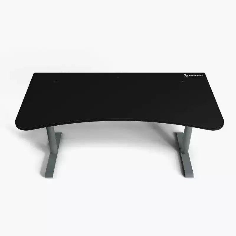 Bureau de jeu et de bureau incurvé ultra-large Arozzi Arena avec tapis de souris lavable et 3 découpes personnalisées pour support d'écran avec gestion des câbles