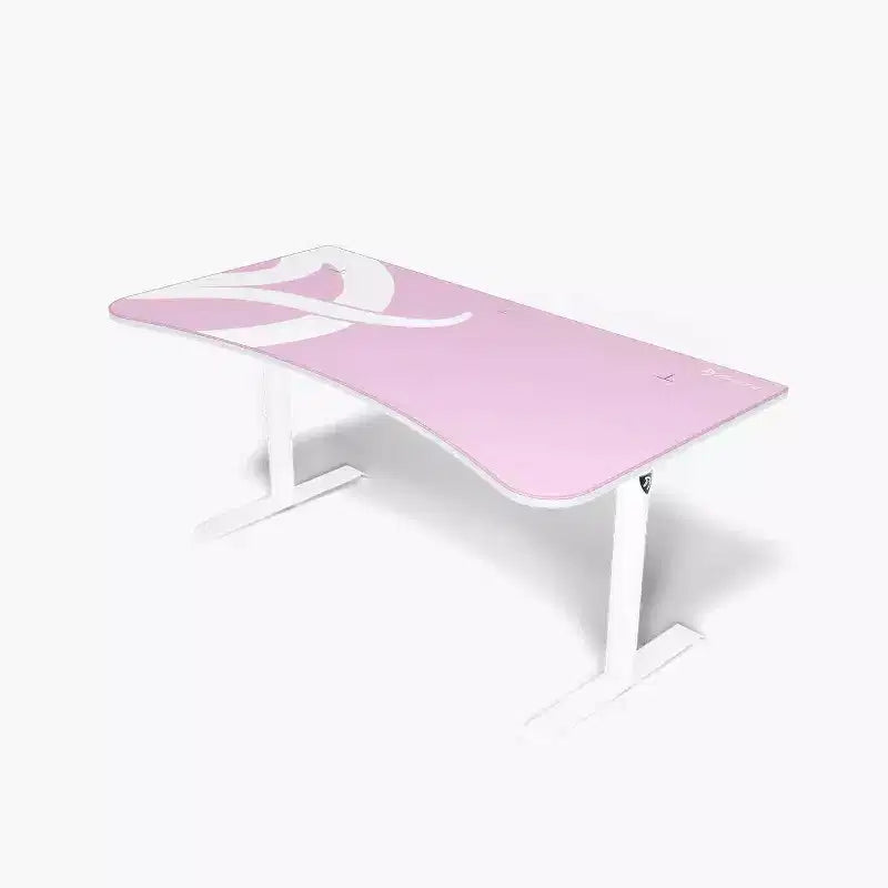 Arozzi Arena Ultrawide Curved Gaming and Office Desk and Washable Mouse Pad and 3 Custom Monitor Mount Cut Outs with Cable Management