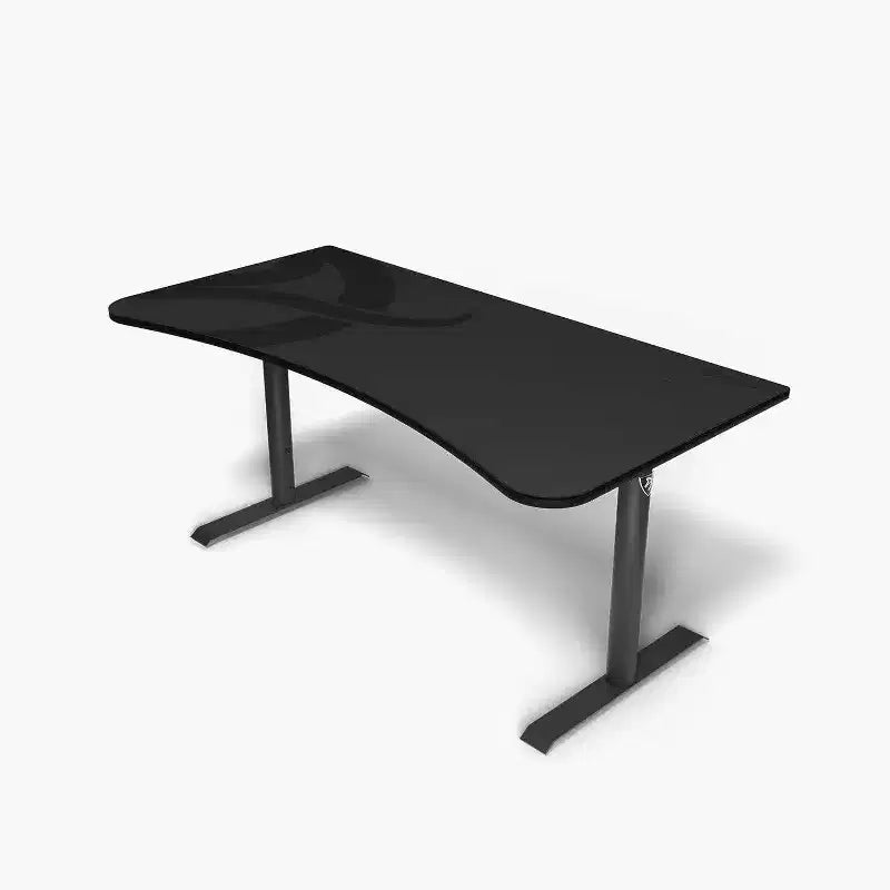Arozzi Arena Scrivania Gaming e Ufficio Curva Ultrawide con Tappetino per Mouse Lavabile e 3 Tagli Personalizzati per Montaggio Monitor con Gestione Cavi